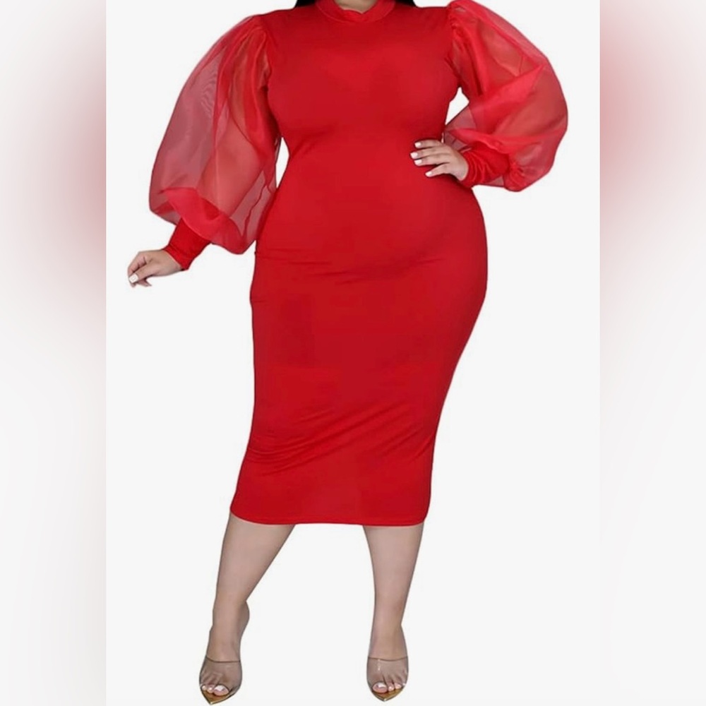 Red bodycon dress